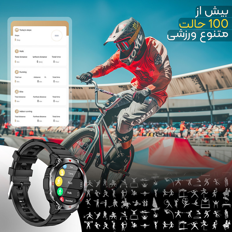 ساعت هوشمند 48 میلی‌متری لـونکس مدل C͏2͏1͏X͏2͏ با بند سیلیکونی