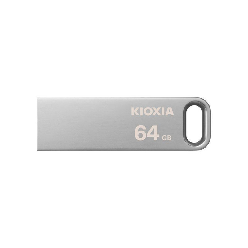 فلش مموری کیوکسیا مدل U366 ظرفیت 64 گیگابایت بدنه استیل مقاوم، رابط USB 3.2 سرعت انتقال بالا و حلقه اتصال آسان