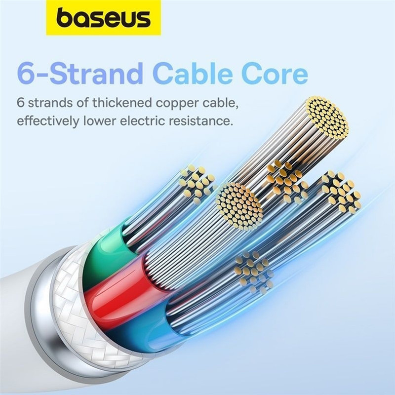 کابل USB-C بیسوس مدل Pudding Series P10355702221-B2 طول 2 متر