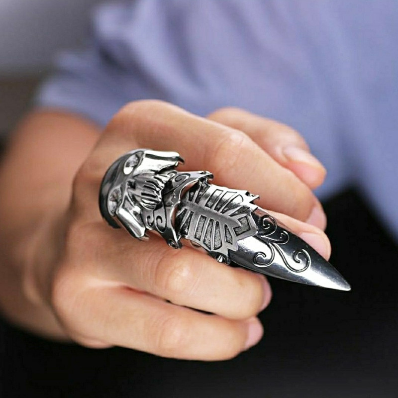 انگشتر مدل مفصلی skull کد 4Pi