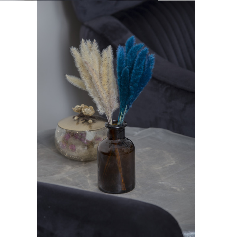 گلدان دکوری شیشه‌ای کد 02، مجموعه 6 عددی، ابعاد 7×7×13 سانتی‌متر، وزن 225 گرم