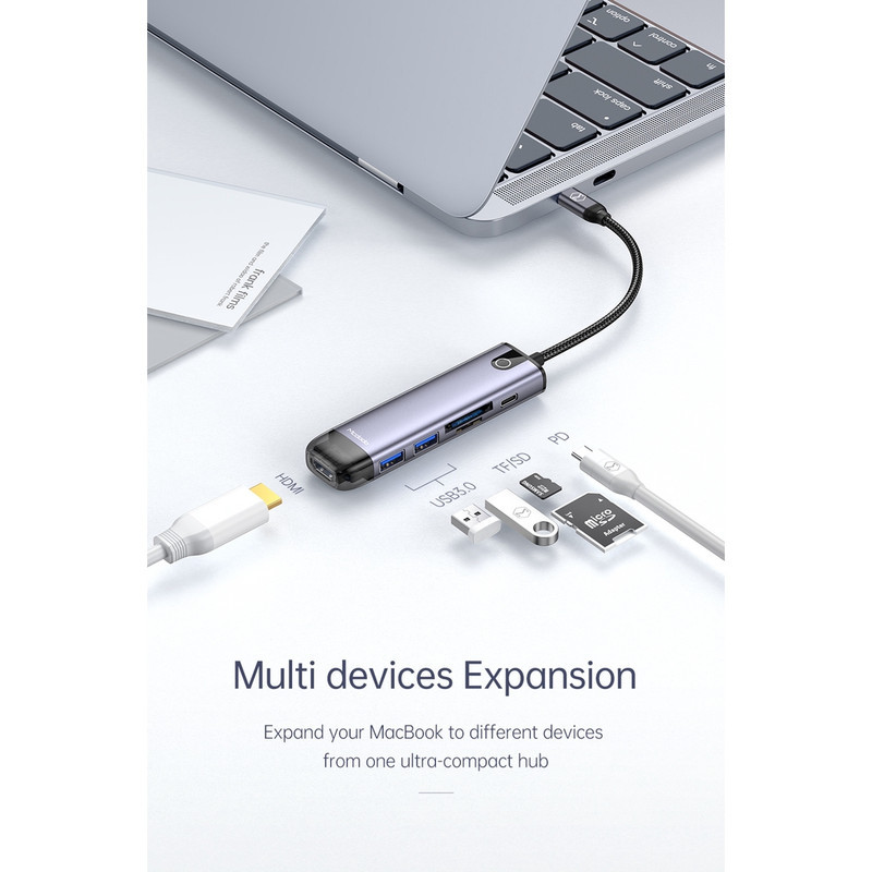 هاب 6 پورت USB-C مک دودو مدل HU_774