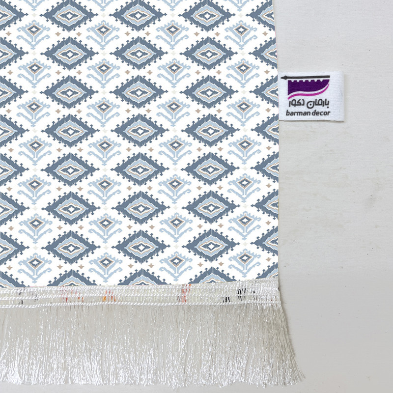 شال مبل بارمان دکور طرح لوزی رنگ پاستیلی کد 67 سایز 98x180 سانتی متر