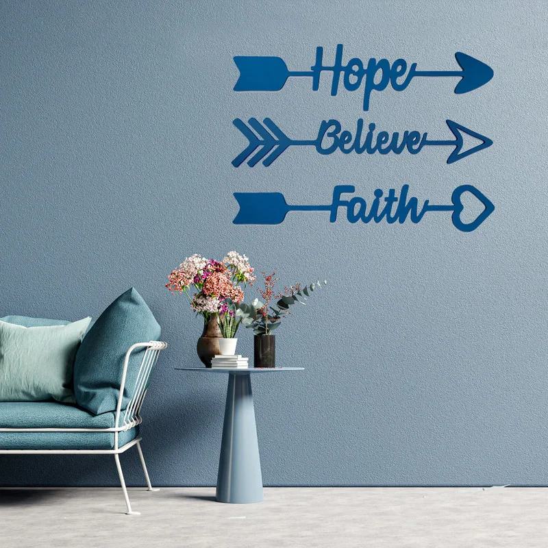 دیوارکوب آرتافرین مدل Believe Faith Hope مجموعه 3 عددی