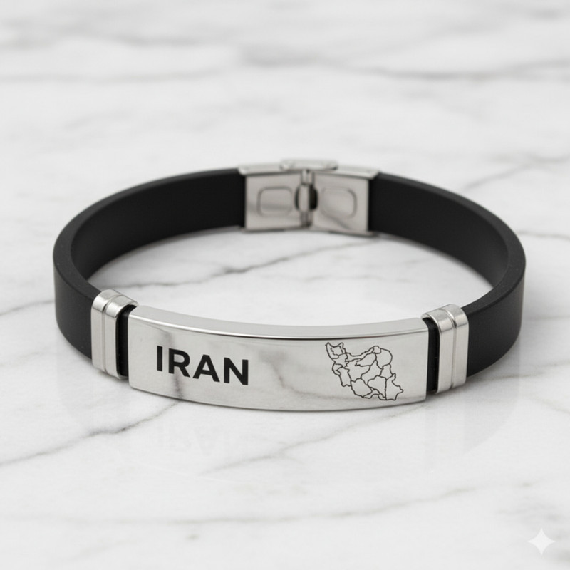 دستبند چرمی مدل نقشه ایران