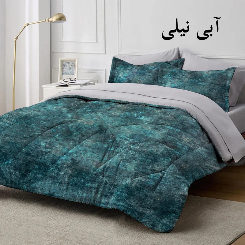 سرویس روتختی دونفره 6 تکه نوپه هوم مدل مخمل پتینه 1021