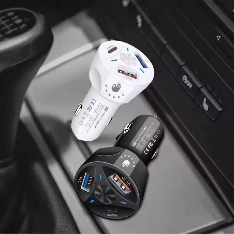 شارژر فندکی 38 وات اکی یس مدل PD1QC3USB200
