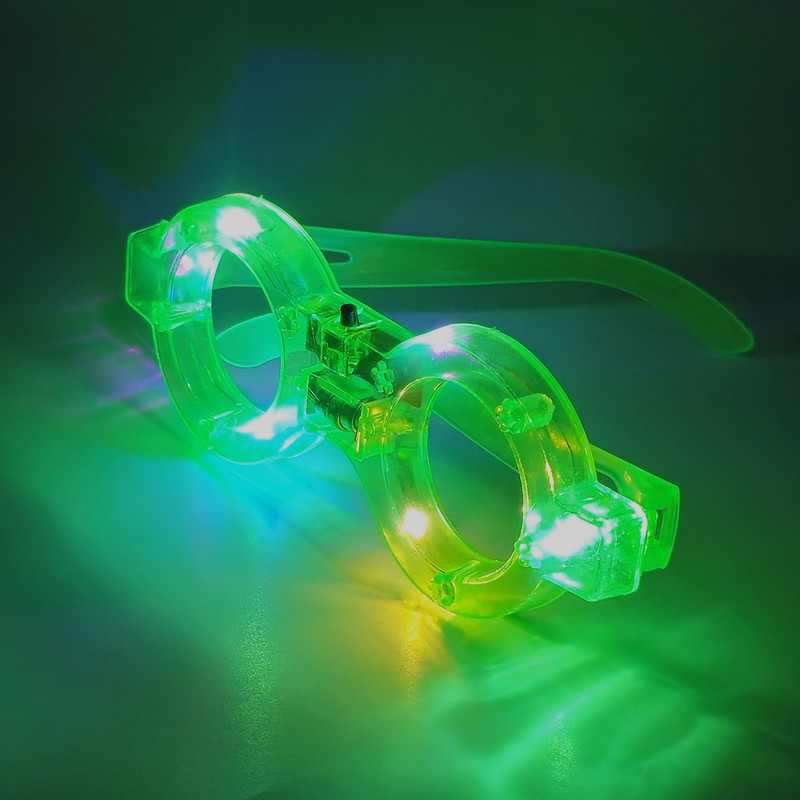عینک تولد مدل چراغ دار LED طرح گرد