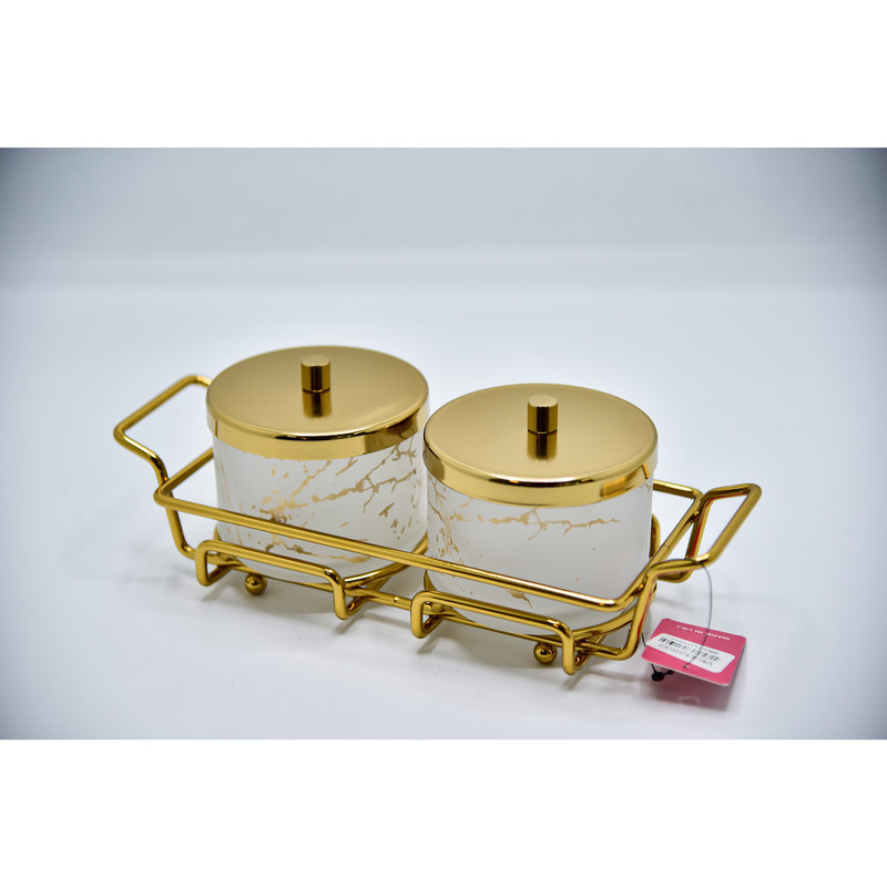 شکلات خوری بی.وی.کی مدل ماربل شیشه ای کد 416502 مجموعه 2 عددی