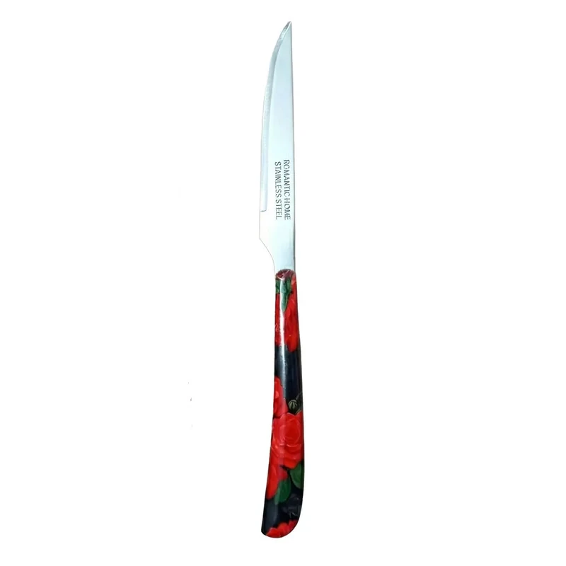 کارد میوه خوری 12 پارچه رمانتیک هوم مدل گلدار