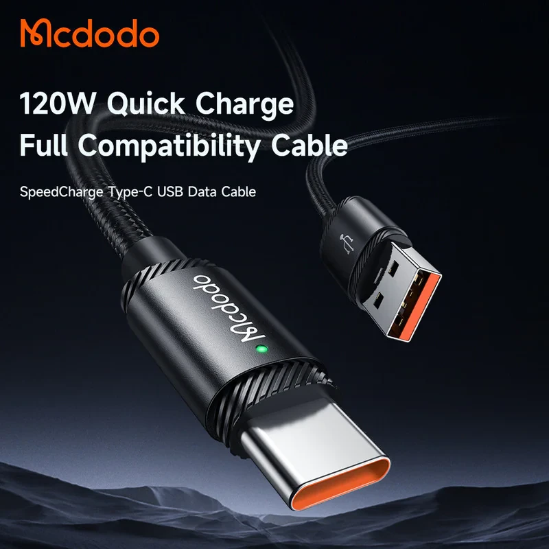 کابل تبدیل USB به USB-C مک دودو مدل 120W Super Charge طول 1.5متر