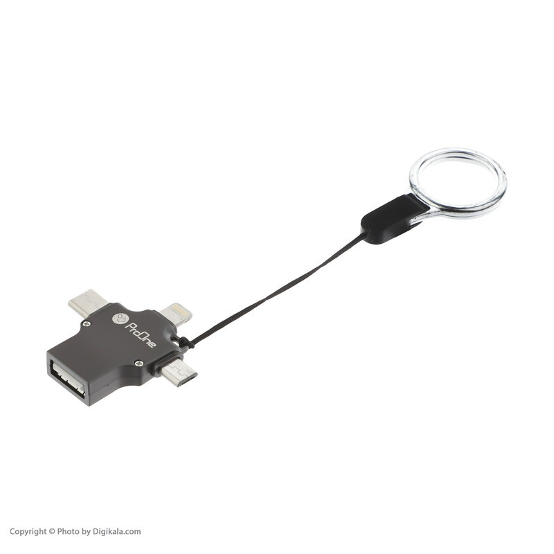 مبدل USB2 به USB-C  micro USB  لایتنینگ پرووان مدل PCO04