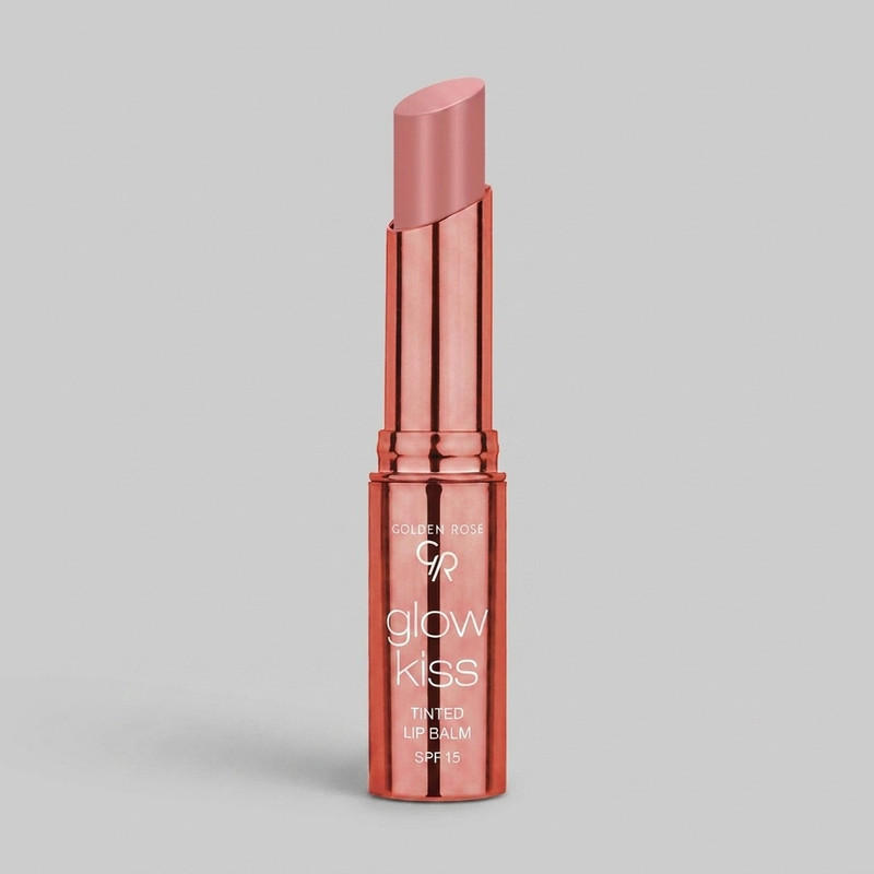 بالم لب تینت گلدن رز مدل TINTED شماره 01 بافت نرم و سبک، حاوی ویتامین E و عصاره، محافظت SPF 15، رطوبت‌رسانی قوی، ماندگاری بالا و نمای نسبتا براق