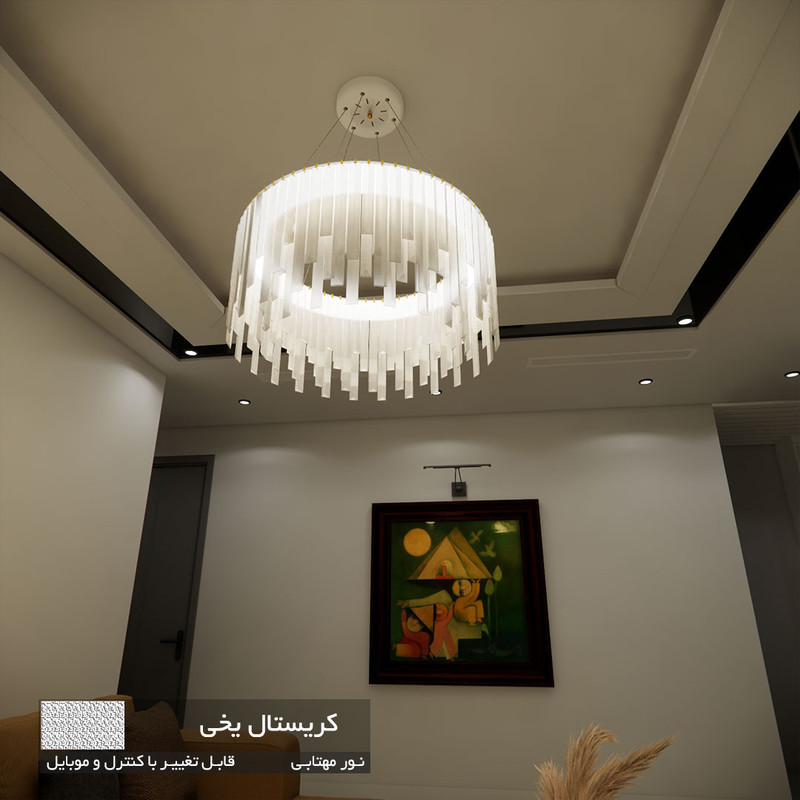 لوستر نورکیا مدل تک حلقه قندیلی کد 1R-55G