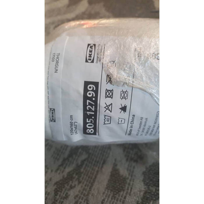 پتو مسافرتی ایکیا مدل THORGUN سایز 160× 120 سانتی متر
