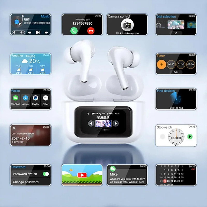 هدفون بلوتوثی مدل Airpods Pro 2 Touch Screen ANCENC