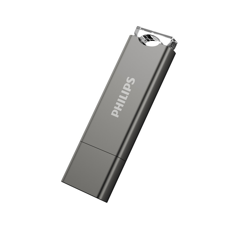 فلش مموری فیلیپس FM10UA ظرفیت 32 گیگابایت با رابط USB 2.0، سازگار با ویندوز، مک و لینوکس، سرعت خواندن 30 مگابایت بر ثانیه، سرعت نوشتن 15 مگابایت بر ثانیه، ضد خش و ضد اثر انگشت