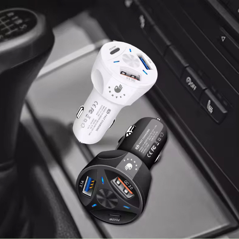 شارژر فندکی 38 وات اکی یس مدل PD1QC3USB200