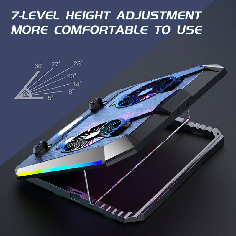 پایه خنک کننده لپ تاپ گیمینگ مدل RGB 5FAN D10 کد MOBILE STAND