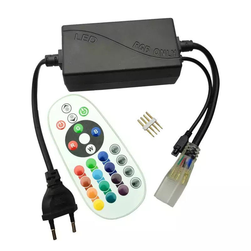 ریسه ال ای دی مدل RGB شلنگی طول 4 متر به همراه ریموت