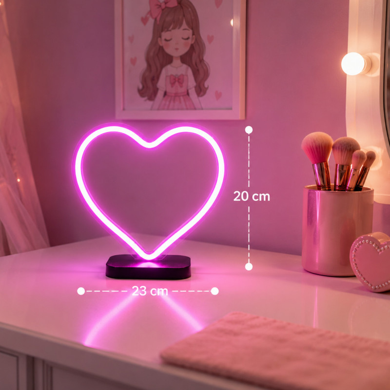 تابلو نئونی طرح قلب بزرگ کد p09