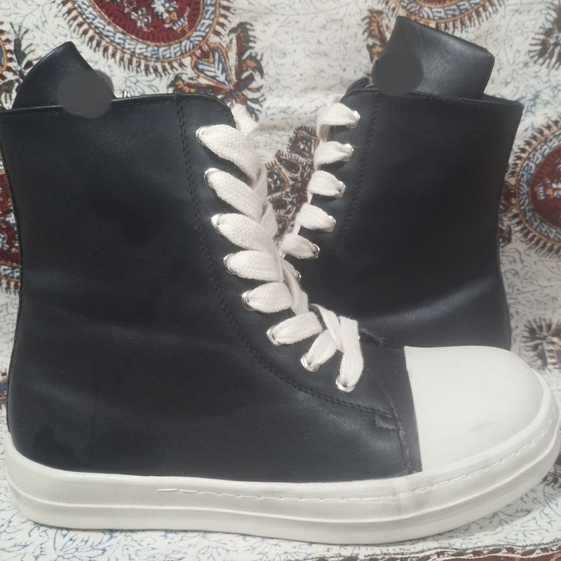 نیم بوت مردانه مدل Rick Owens X Chrome Hearts
