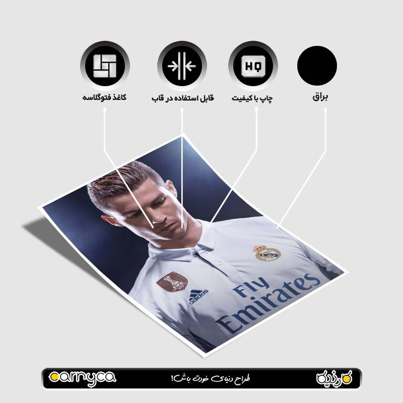 پوستر کارنيکا طرح رونالدو Ronaldo کد 10089 مجموعه 8 عددی