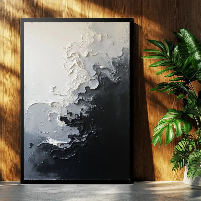 تابلو بکلیت طرح مینیمال و مدرن مدل B-po1852 فریم مشکی