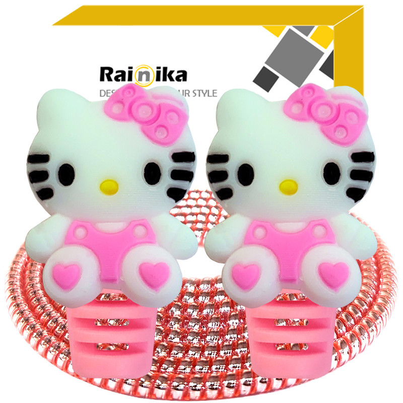 محافظ کابل شارژر رینیکا مدل Hello Kitty BBB B03 مجموعه 3 عددی