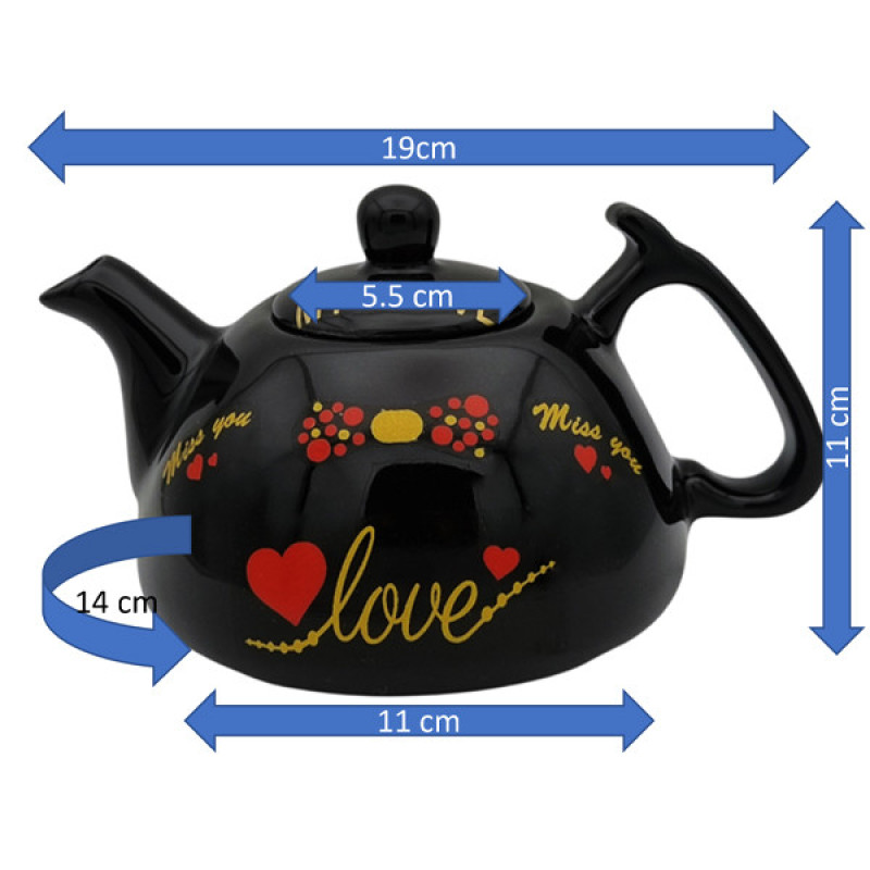 قوری مدل لاله کد 11173xlove گنجایش 750 میلی لیتر