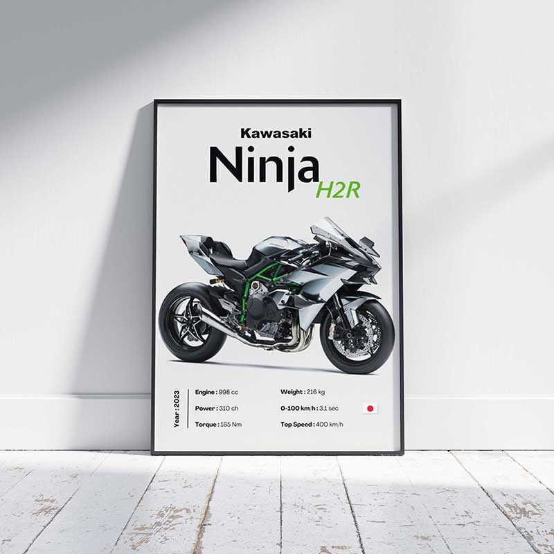 تابلو موتور سنگین آرنیاگالری طرح کاوازاکی Ninja H2R