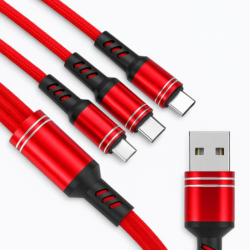 کابل تبدیل USB به micro USB  USB-C  لایتنینگ سمگپرس مدل دیتا پلاس طول یک متر