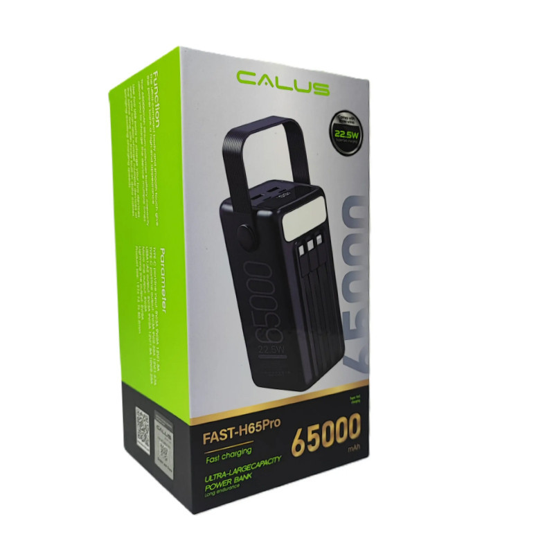 پاوربانک 22.5 وات کالوس مدل H65pro ظرفیت 65000 میلی‌آمپرساعت