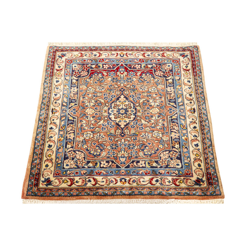 فرش دستبافت نیم متری طرح ساروق کد 45P581 زمینه لاکی