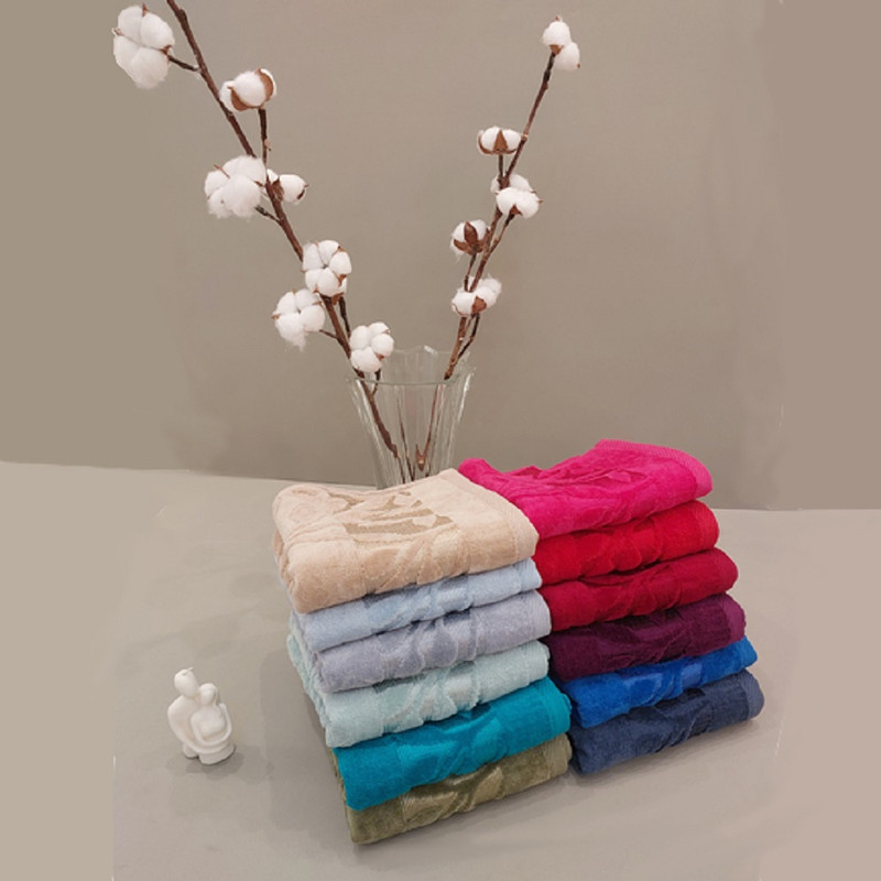 حوله دستی ارغوان مدل یاپراق سایز 80x40 سانتی متر