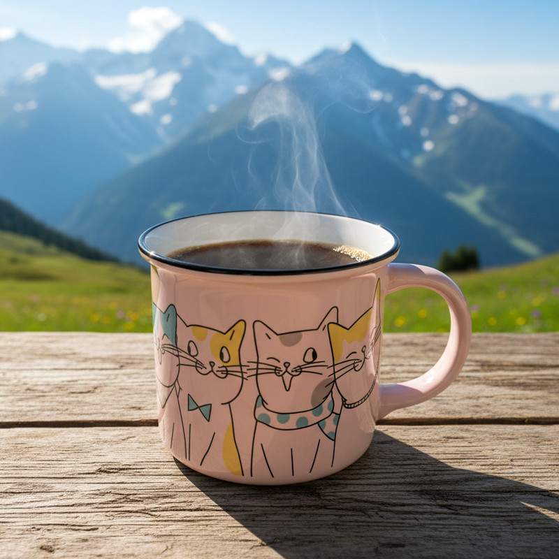 ماگ مدل Hot and Cold گربه