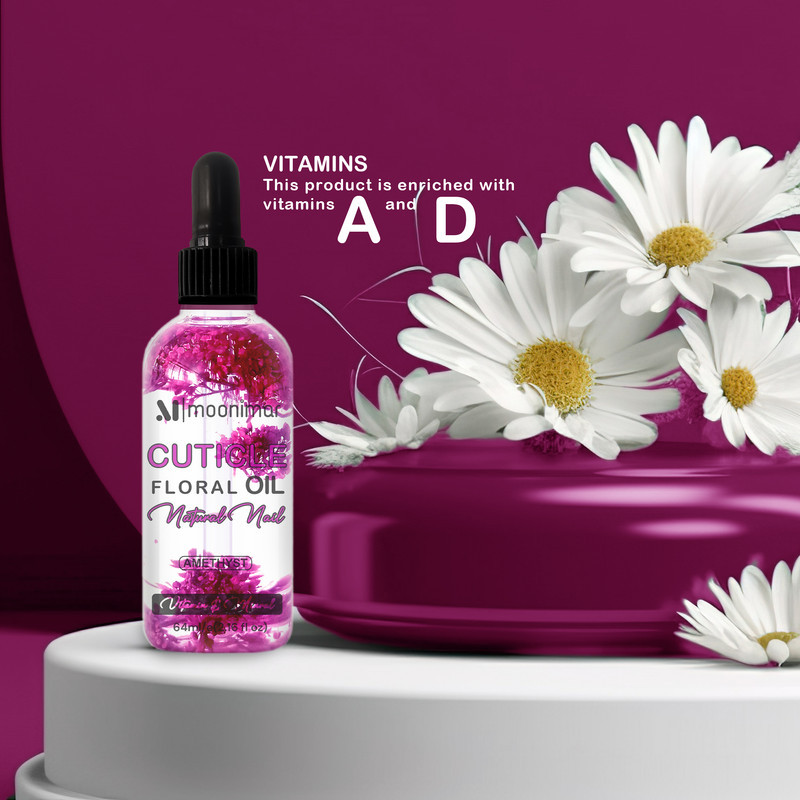 روغن کوتیکول ناخن مونیمار مدل Floral Amethyst حجم 64 میلی لیتر