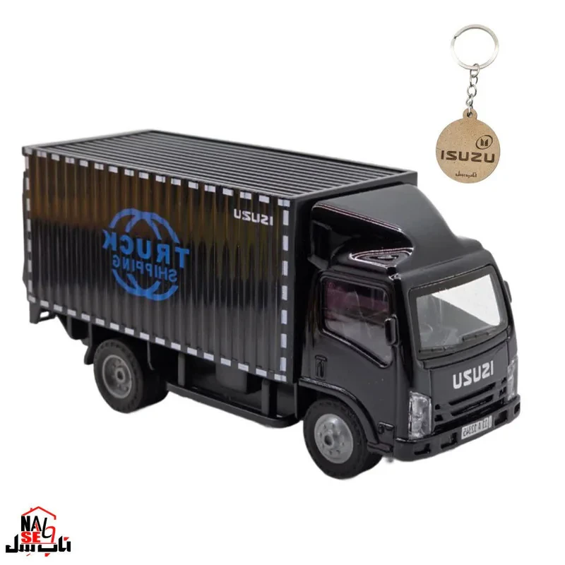 ماکت ماشین ناب سل مدل کامیونت فلزی ایسوزو یخچال دار چراغدار موزیکال Isuzu truck metal car with lights and music