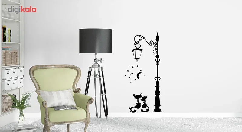 استیکر دیواری سالسو طرح calm night cats a.z