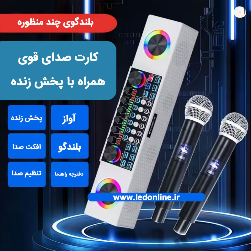 اسپیکر بلوتوثی قابل حمل کارائوکه مدل YS6