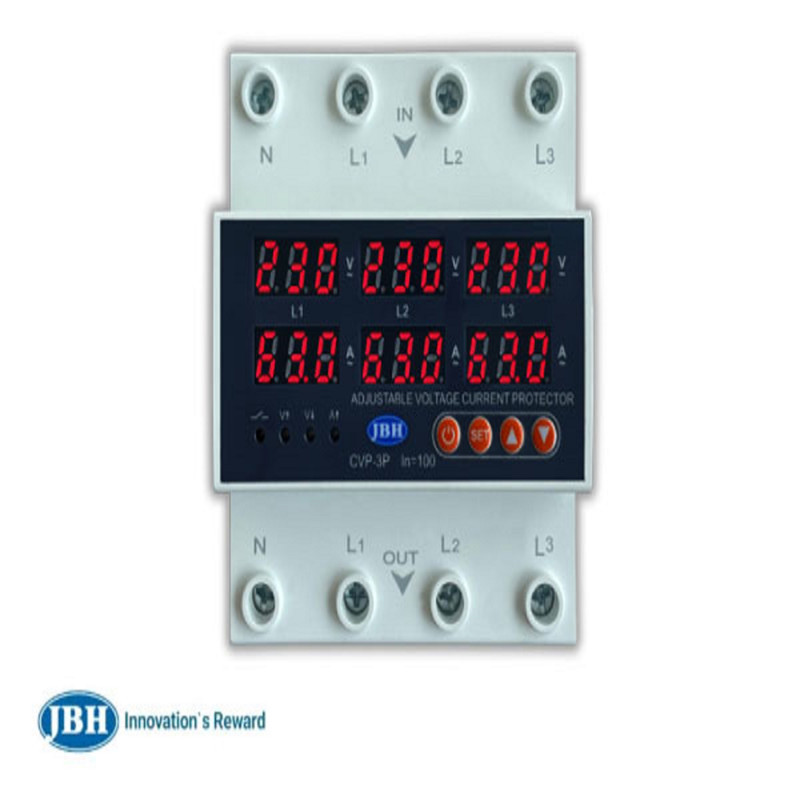 محافظ ولتاژ و جریان سه فاز 63 آمپر جی بی اچ کد JBHCVP-633PH63A