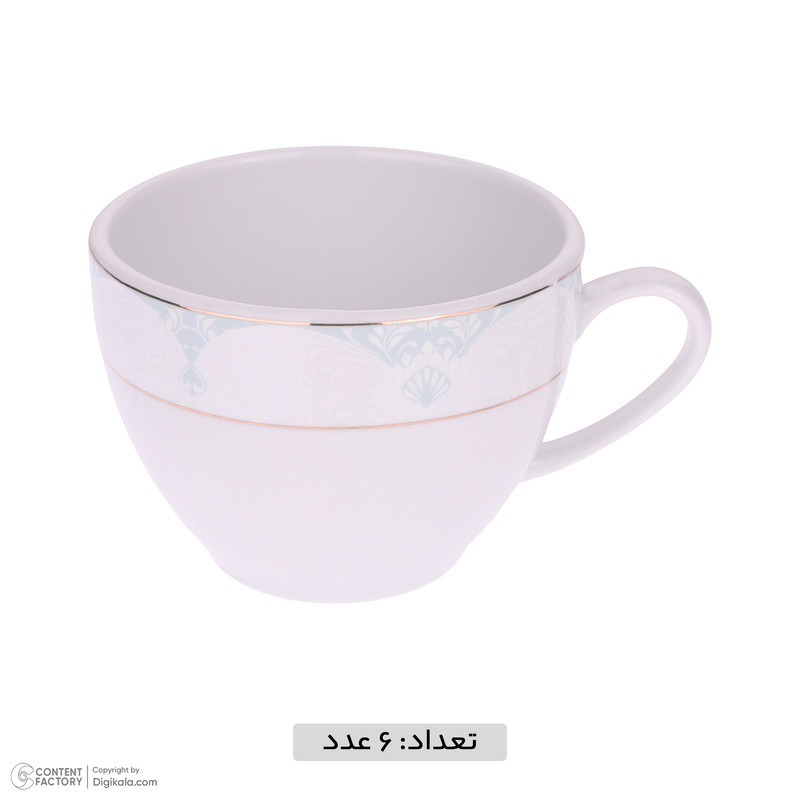 سرویس چای خوری 12 پارچه چینی مقصود طرح مونالیزا مدل دانمارکی ورژن 2