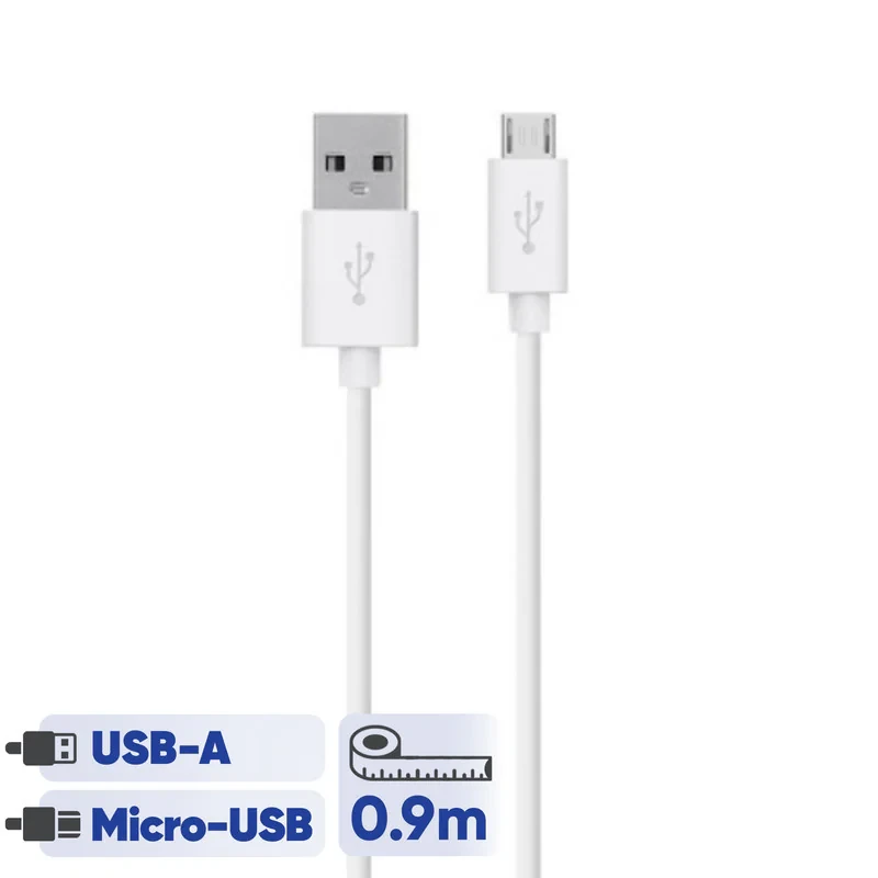 کابل شارژر موبایل تبدیل USB به microUSB طول 0.9 متر