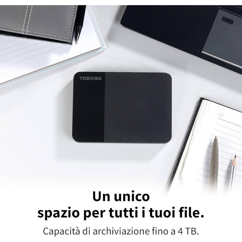 هارد اکسترنال توشیبا مدل Canvio Ready ظرفیت یک ترابایت دارای رابط USB Type-A 3.2