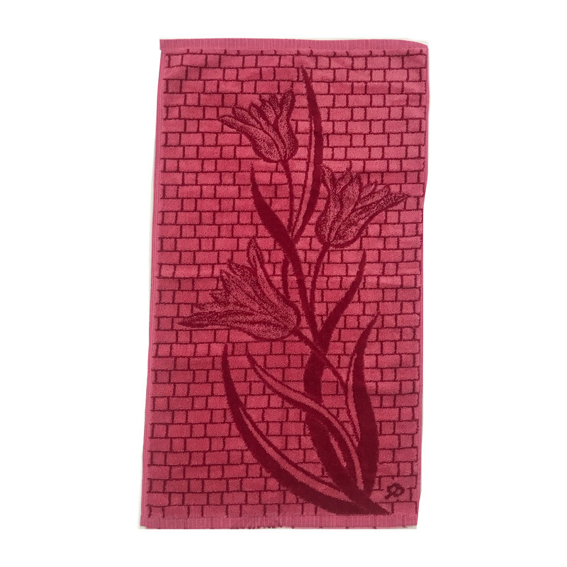 حوله دستی هنر طرح لاله  سایز 75x40 سانتی متر