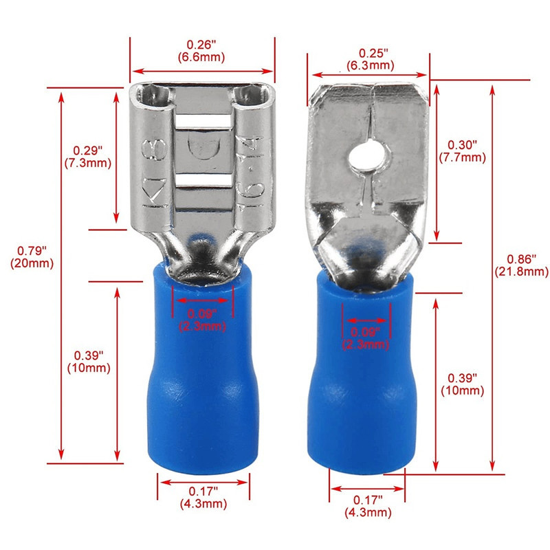 سرسیم نری و مادگی مدل MDD2-250،FDD2-250 بسته 40 عددی