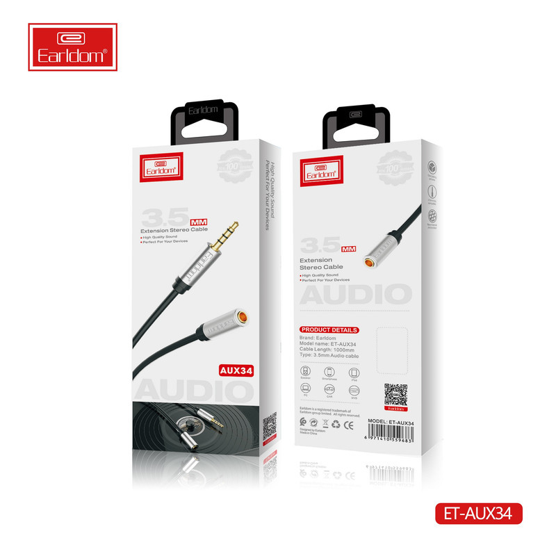 کابل AUX ارلدام مدل ET-AUX34 طول 1 متر