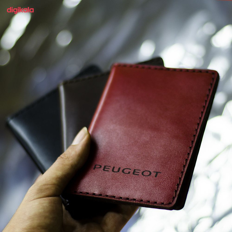 کیف مدارک چرمینه اسپرت طرح پژو کد 60024
