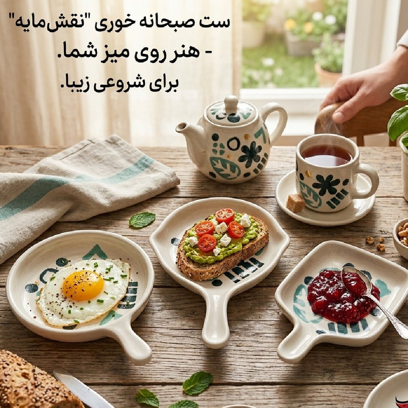 سرویس پذیرائی مدل صبحانه خوری مجموعه 3 عددی