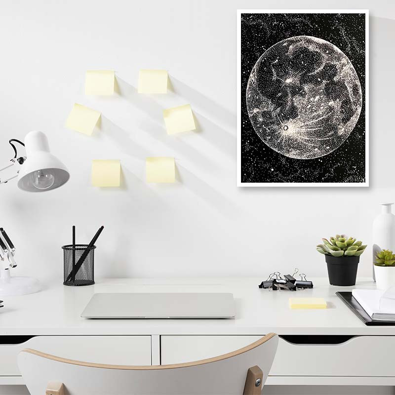 پوستر کارنيکا طرح ماه Moon کد 16841 مجموعه 8 عددی
